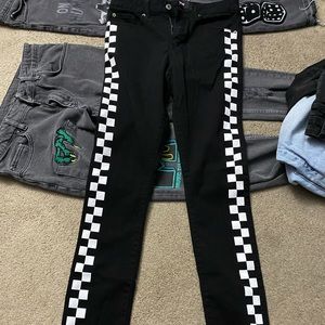 ASOS skater checker stripe jeans